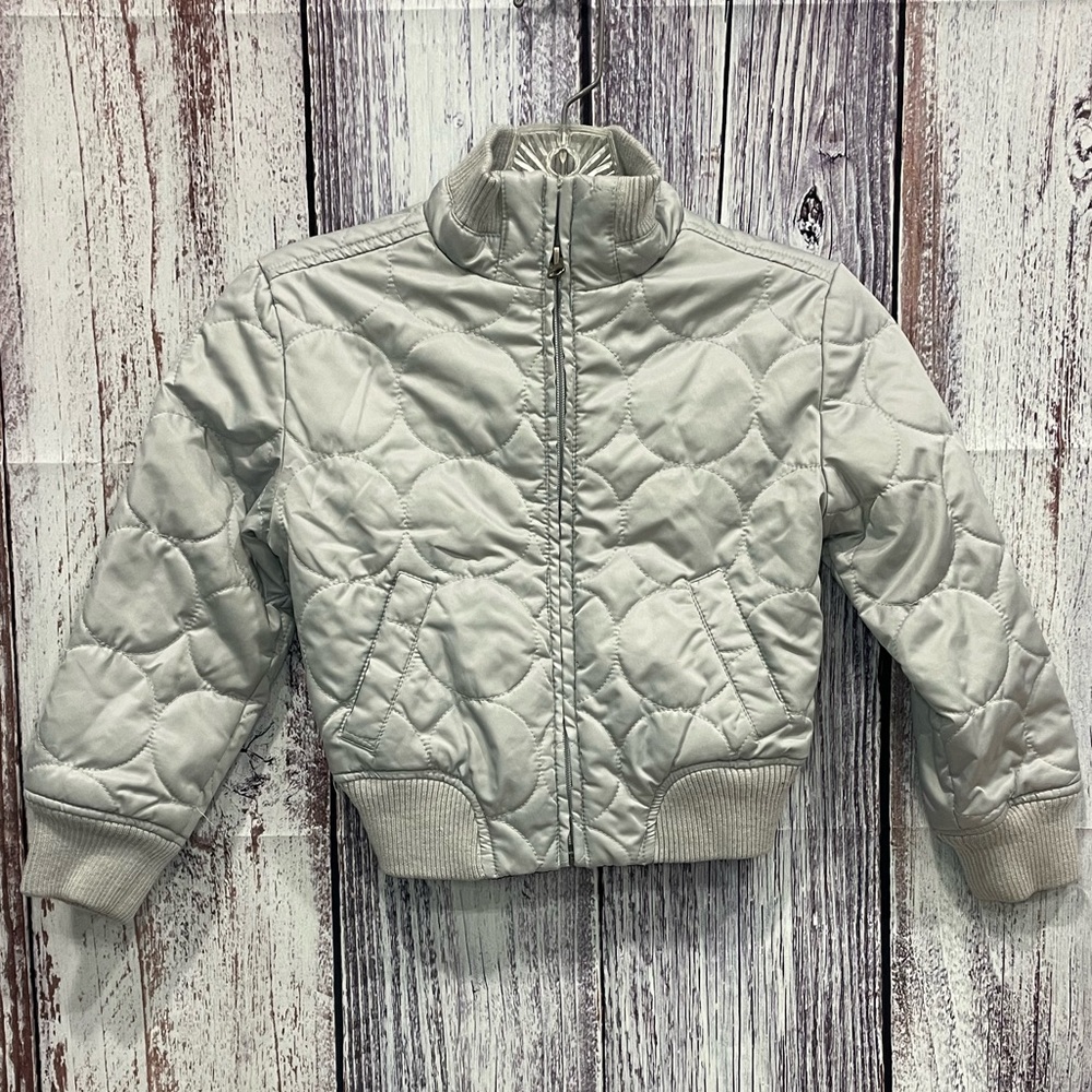 Authentic Original Cherokee Girls Grey Bomber Puffer Jacket Size XS (4/5). #5128